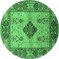 thumbnail image 1 of Ahgly Company Indoor Round Oriental Emerald Green Industrial Area Rugs, 6' Round, 1 of 4