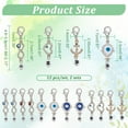 thumbnail image 2 of 24 Pcs 12 Styles Stitch Markers Rhinestone Alloy Crochet Stitch Marker Charms Removable Locking Stitch Marker for Knitting Sewing Accessories Handmade Jewelry 1.89-2.17inch Long, 2 of 6