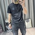 thumbnail image 3 of Ropa de calle para hombre, camisetas para hombre, camiseta de hombre, top ajustado, estilo chic, acuarela, anime, 5xl, algodón, elástico, vintage, 3 of 4