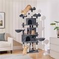 thumbnail image 2 of Yaheetech 76.4" Cat Tree Tower with 3 Condos and 2 Baskets, Dark Gray, 2 of 7