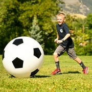 4FUN Giant Inflatable Durable Soccer Ball with Pump, 30 Inch, Black & White