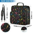 thumbnail image 2 of FORMRS Zipper Binder with Shoulder Strap 1.5-inch Ring 500 Sheet Capacity File Bag, Black Neon Lightning, 2 of 5