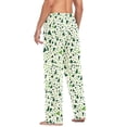thumbnail image 3 of FORMRS Mens Pajama Pants with Pockets Cotton Sleepwear Lounge Bottoms Sizes S-2XL, Green Triangles Pattern, 3 of 7