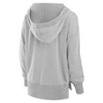 thumbnail image 3 of Women's Fanatics  Heather Gray Miami Dolphins Initiative Snow Wash French Terry V-Neck Pullover Hoodie, 3 of 3