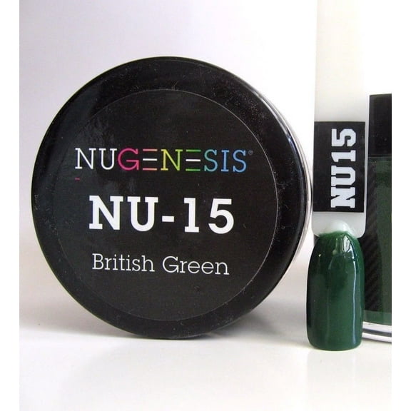 NUGENESIS Nail Color Dip Dipping Powder 1oz/jar - NU15 British Green