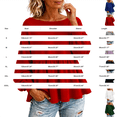 thumbnail image 3 of Yigetop Women's Boat Neck Peplum Sweatshirt Lightweight Long Sleeve Loose Fit Casual Pullover Tops Navy XL, 3 of 4