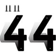 thumbnail image 1 of 4 Inch Modern Metal House Numbers, Metal Address Numbers and Letters, Black Door Mailbox Number, House Address Letter and Number for Office Home Farm Outside (Double 4), 1 of 8