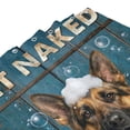 thumbnail image 6 of Novelty German Shepherd Shower Curtain - Humorous "Get Naked" Design with Bubbles, Waterproof Polyester, Funny Bath Decor for Dog Lovers, Machine Washable - 72"x72", 6 of 8