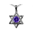 thumbnail image 2 of Star K� Jewish Star of David Pendant Necklace with Round Genuine Amethyst, 2 of 9