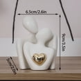 thumbnail image 2 of XIBUFE Mini Hugging Couple Statue Ceramic Lover Figurine Home Decor Is A Romantic Gift for Her on Wedding Anniversary and Valentines,Tv Stand Decoration Knick Knacks for Shelves (White), 2 of 5