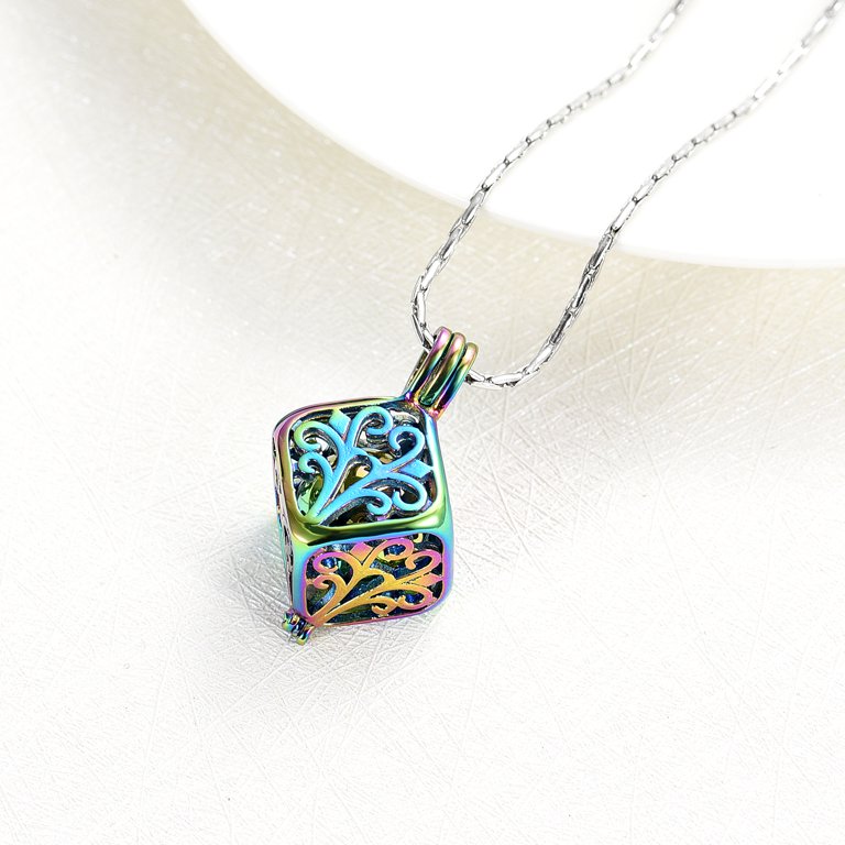 Constantlife Memorial Urn Necklace - Stainless Steel Cremation Pendant Keepsake With Filling Kit & Chain