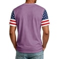 thumbnail image 5 of 250 Anniversary USA Shirt 1776-2026 250th Birthday Patriotic American Flag T-Shirt Light Purple L, 5 of 5