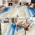 thumbnail image 5 of Rectangle Area Rugs 6 x 9 Ft, Navy Blue Ombre Ocean Non-Slip Residential Carpet, Watercolor Coastal Beach Waves Indoor Crawling Mats Runner Rugs for Living Room/Dining Room/Bedroom, 5 of 8