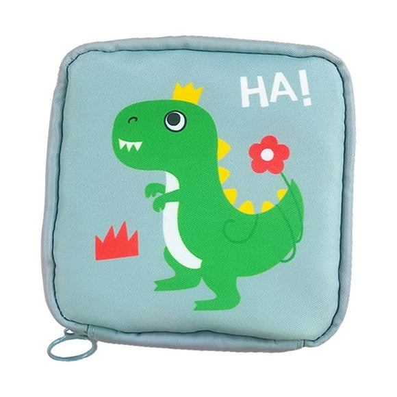 Cute Animal Printed Portable Sanitary Napkin Storage Bag for Women Teen Girls Menstrual Cup and Pad Holder Travel Discreet Wet Dry Organizer Pouch for Purse Tote Gym Bathroom Private Item Carry Case