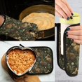 thumbnail image 5 of Yayeee Oven Mitts and Pot Holder Set of 2 Heat Resistant Kitchen Gloves Baking Hot Pad, Brown Floral Rabbits Pattern, 5 of 5