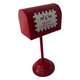 thumbnail image 1 of Buzón navideño con soporte para periódicos, de hierro, decorativo, de gran capacidad, para porche, oficina, exterior, casa y patio., 1 of 9