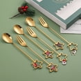 thumbnail image 4 of TERGAYEE Christmas Spoons,Stainless Steel Christmas Tea Spoon,Christmas Spoon for Stirring Coffee Tea Soup Sugar Dessert Seasoning Ice Cream, 4 of 4