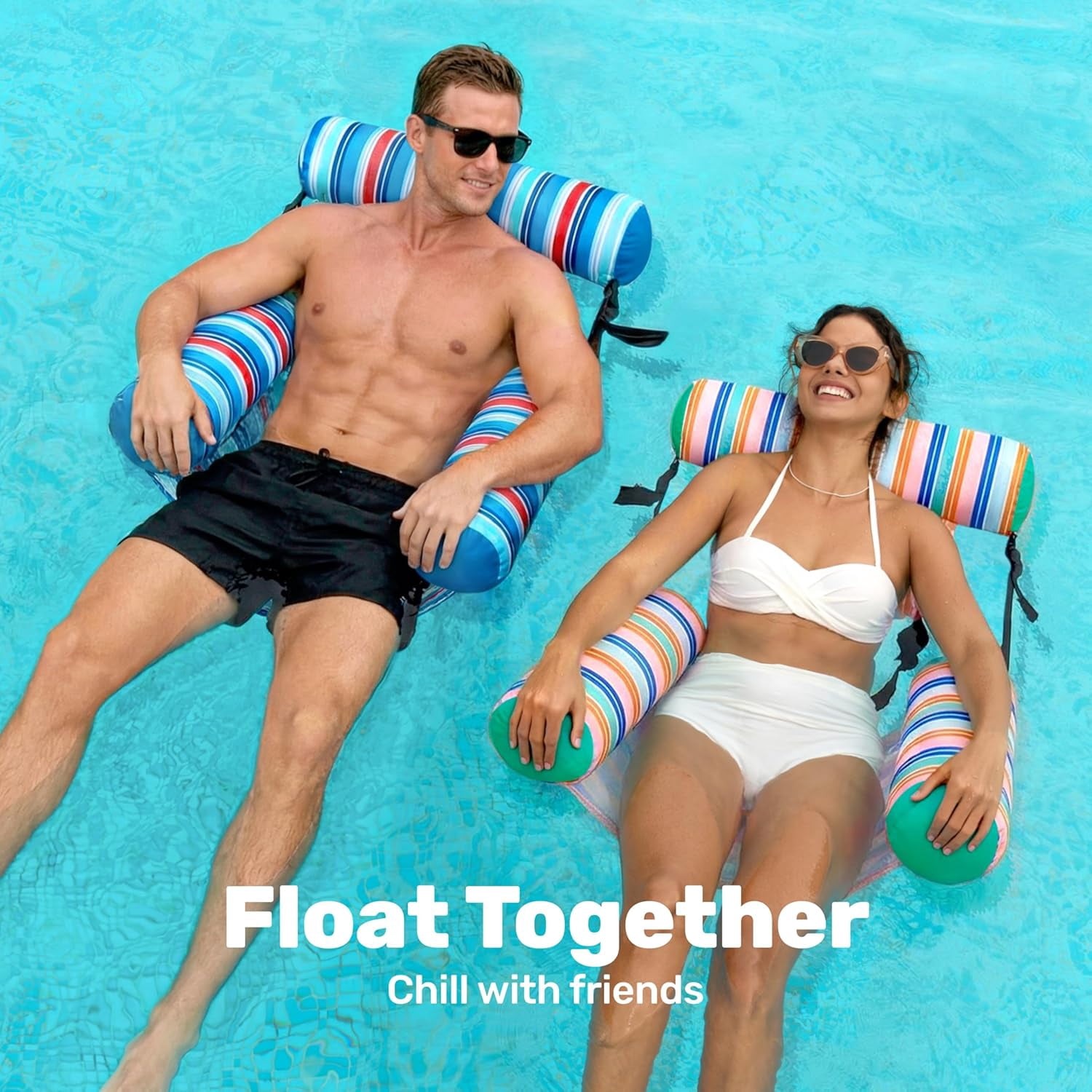 Inflatable Pool Floats Adult,2 Packs Floating Lounge Chairs,Blow up Pool Noodles for Adult Heavy Duty,Floating Chair for Party Summer Water Beach Lake Fun