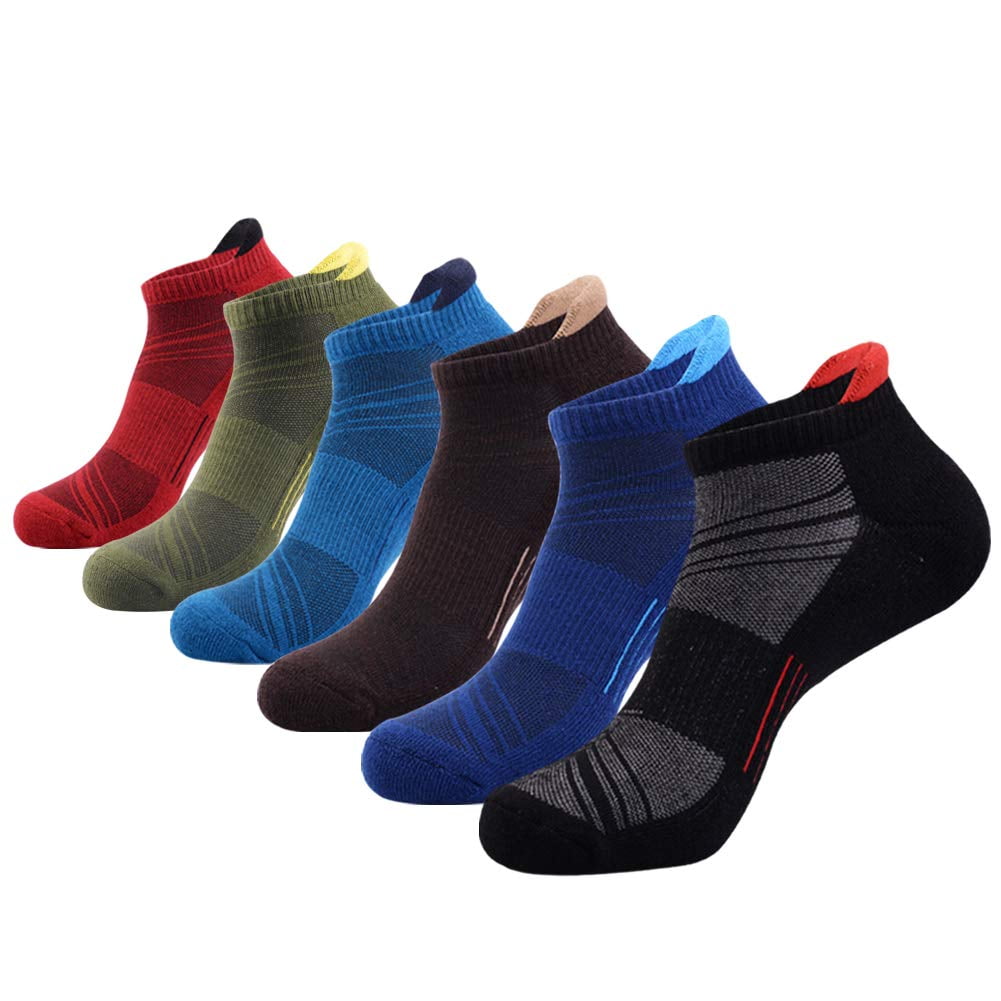 JOYNÉE Mens Ankle Low Cut Athletic Tab Socks for Men Sports Comfort ...