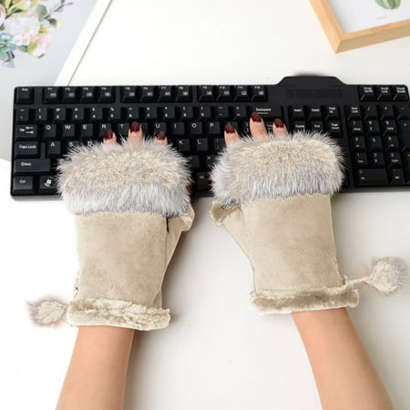 

LLDYYDS Half Finger Gloves Winter Warm Gloves Women s Keyboard Gloves Real Half Finger Gloves Mechanics Gloves Gloves for Soap Making Mechanic Gloves Disposable Large Gloves for Cleaning Small