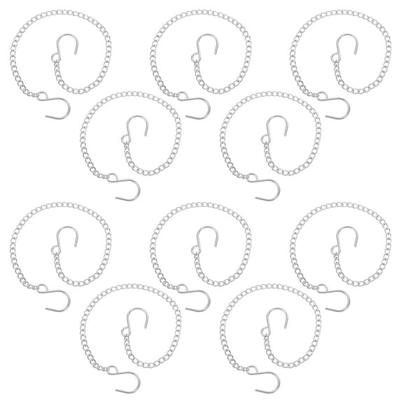 KALLORY 10 Pcs Decorative Hanging Chains for Door Signs, Picture Frames, Iron Chain Hangers for Home and Office