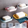 thumbnail image 1 of Porte savon Avec Drain,4pcs Porte savon Gardez Le Savon Au Sec, Pour La Cuisine, La Salle De Bain Et La Salle De Douche.3 Couleurs,plateau Savon Adhs, 1 of 5