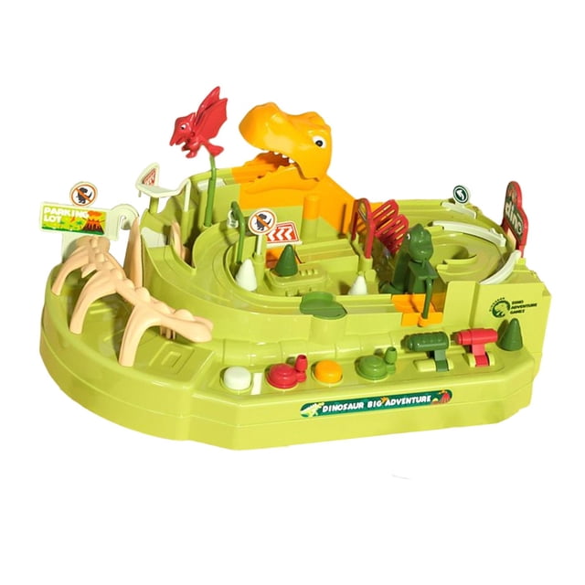 Juguetes de carreras de dibujos animados Baoblaze coche de aventura de dinosaurio modelo de coche de riel