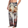 thumbnail image 2 of Daiia Romantic Flower Fox Men's Sleep Pant with Pockets and Drawstring,Pajama Pants-Small, 2 of 9
