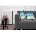 thumbnail image 3 of Ambesonne Ocean Throw Pillow Cover 2 Pack, Exotic Beach Shoreline, 18", Green Blue White, 3 of 5