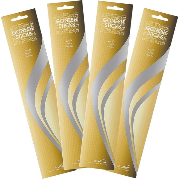 Gonesh GOA4EVA Vanille, Encens Total Quotidien, 120 Bâtons (Lot de 4)