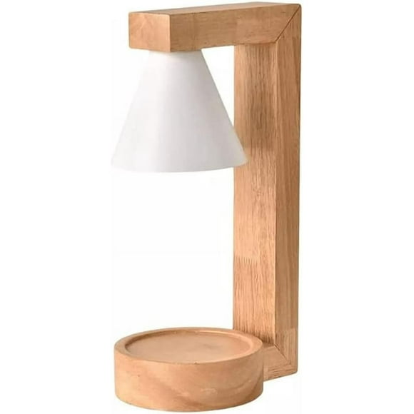 NOBRIM Candle Warmer Lamp Cordless Candle Lamp Warmer Smokeless Wax Melting Wood Lamp Body Table Lamp Candle for Bedside Bedroom for Bedside Living Room