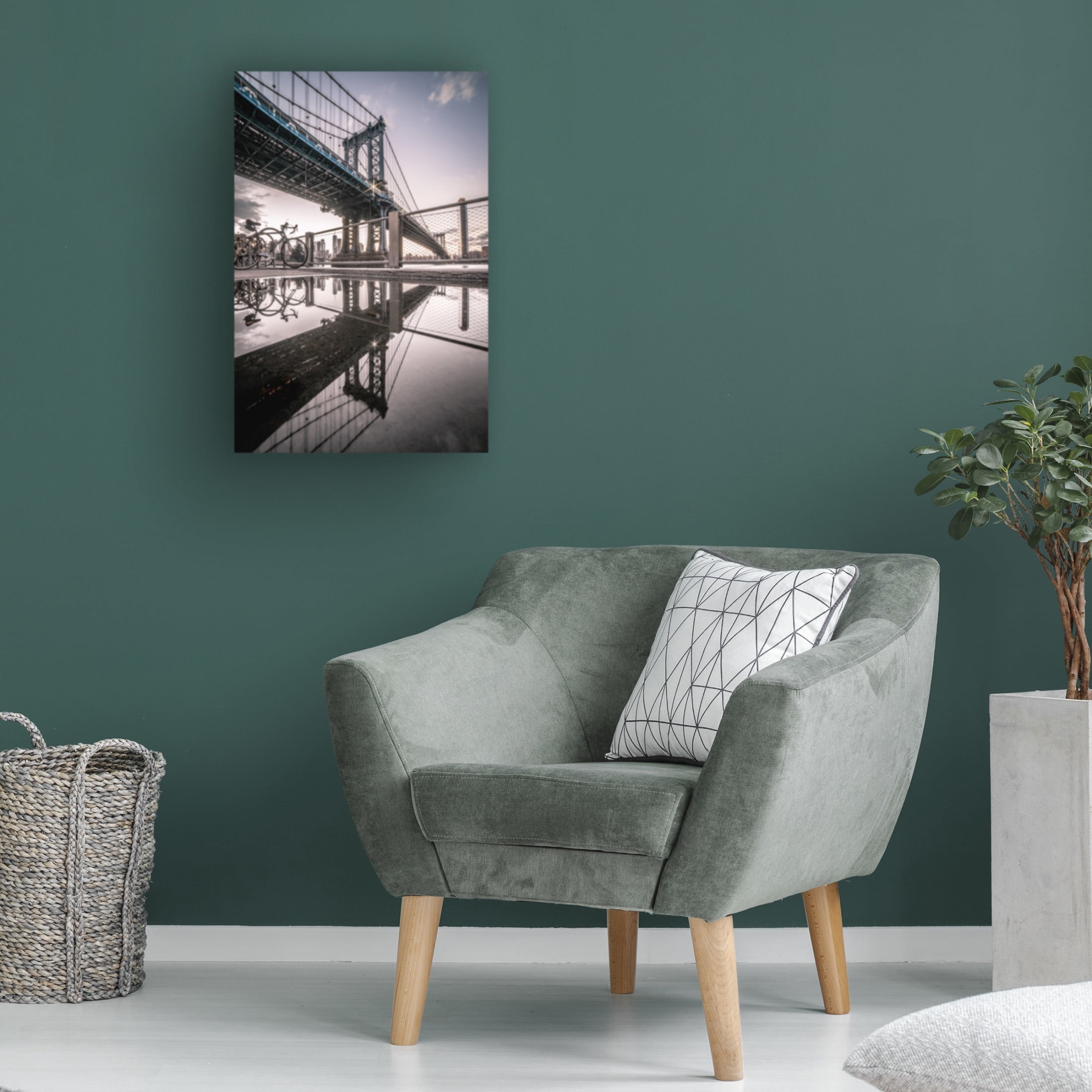 Trademark Fine Art Christopher R Veizaga DUMBO Reflections Canvas Wall Art