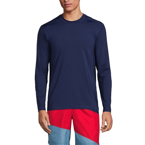 Lands' End Men's Tall SunShade UPF 50 Long Sleeve Swim Tee Rash Guard