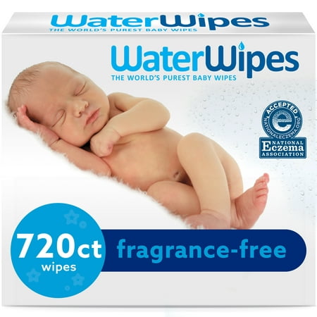 WaterWipes Sensitive Baby Wipes, Unscented, 720 Count (12 Packs of
