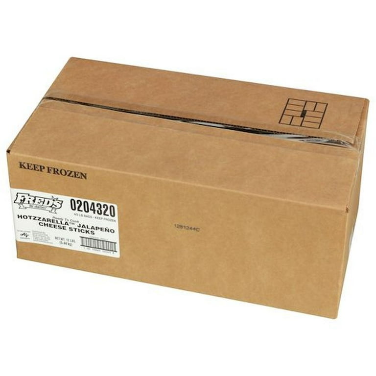 Freds Jalapeno Mozzarella Cheese Sticks, 3 Pound Pack, 4 per case