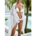 thumbnail image 3 of Swimsuit Cover Ups for Women Beach Wrap Skirt Chiffon Sarong Dress Pareo Wrap with Tassels, 3 of 6