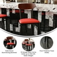 thumbnail image 6 of Flash Furniture Wright Boomerang Back Bar Stool, Walnut/Red, 6 of 12
