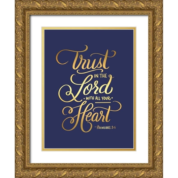 Batista, Dee 12x14 Gold Ornate Wood Framed with Double Matting Museum Art Print Titled - Trust In