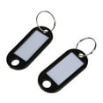 thumbnail image 2 of 60 Pcs Key ID Label Tags Split Ring Keyring Keychain Black, 2 of 4