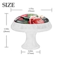 thumbnail image 4 of 4 Pcs Round White Knobs for Kitchen Cabinet Cupboard Dresser Bookcase Roses Drawer Pulls Handles Home Decor, 4 of 8