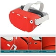 thumbnail image 3 of Compatible with Oculus Quest 2 Silicone Case Accessory with VR Case Cover, Silicone VR Face Cover Pad and Touch Controller Grip Cover Compatible with Quest 2, Disposable Eye Cup (Red), 3 of 9