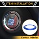 thumbnail image 2 of Unique Bargains 1 Pc Anillo de cubierta del interruptor de botón de inicio y parada del motor para Ford F-150 2016-2021 Decoración de anillo de arranque de llave de encendido Aleación de aluminio azul, 2 of 6