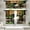 Bamboo Vintage, variant on Brown Kitchen Curtains Grey White Window Curtains Valance and Tier Set 36 Inch, Contemporary Rod Pocket Short Tier Curtain, Abstract Art Small Cafe Curtains for Kitchen Decor