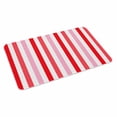 thumbnail image 2 of Red Pink Stripe Door Mat&nbsp;Indoor Outdoor Entrance, Non Slip Rug for Kitchen Bathroom Entryway Rug, Geometric White Vertical Striped Washable Doormat Floor Mat for Office Home Decor 20x31.5 Inch, 2 of 8