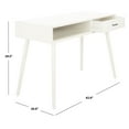 thumbnail image 6 of SAFAVIEH Remy Mid-Century 1 Drawer Writing Desk, Distressed White, 6 of 14