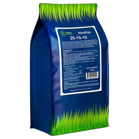 Supply Solutions NitroPlus 20-10-10 Fertilizer for Lawns and Gardens, All Purpose Lawn Fertilizer and Garden Fertilizer, Outdoor Plant Food with Nitrogen Phosphate and Potash Blend (10 Pounds)
