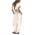 thumbnail image 5 of Wlynlyn Womens 2 Piece Outfits Backless Lace up Cap Sleeve Top High Waisted Baggy Trousers Tracksuits Set, 5 of 8