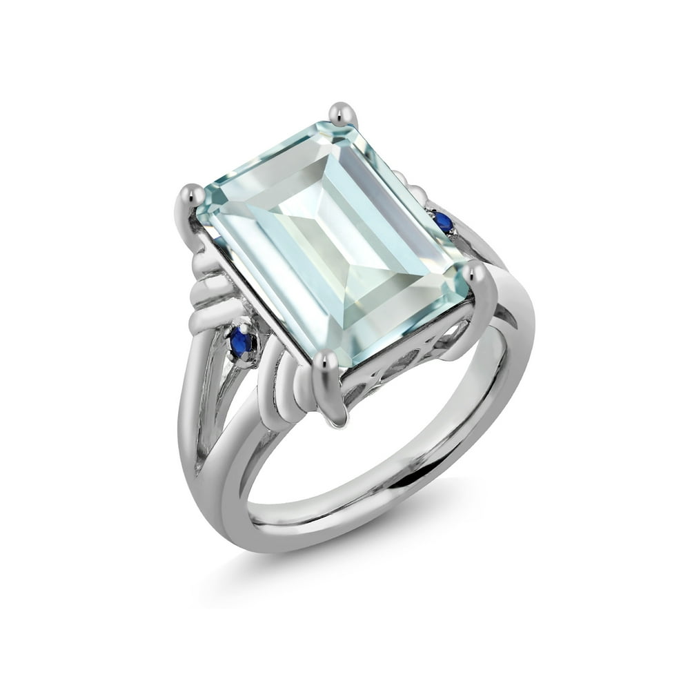 Gem Stone King - Gem Stone King 6.68 Ct Sky Blue Simulated Aquamarine