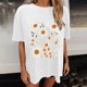 thumbnail image 3 of Faldas Cortas para Mujeres, Impresión de Flores Casual Oversized Camiseta de Manga Corta Top Hecho de 95% Poliéster 5% Spandex para Primavera Verano, Falda Corta de Verano, 3 of 7