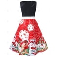 thumbnail image 2 of Tamaño más retro de Navidad Impreso Pin de Vestir Rosegal Vestidos casuales de talla grande, 2 of 5